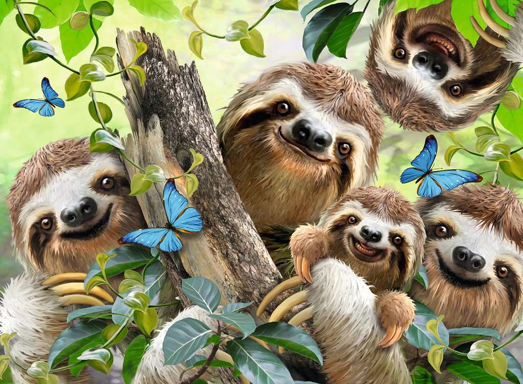 500 PC Sloth Selfie Puzzle - Image 2
