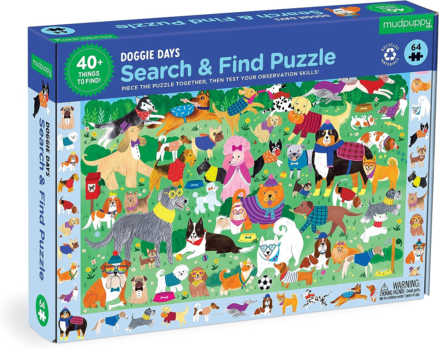 64 PC Doggie Days Search & Find Puzzle