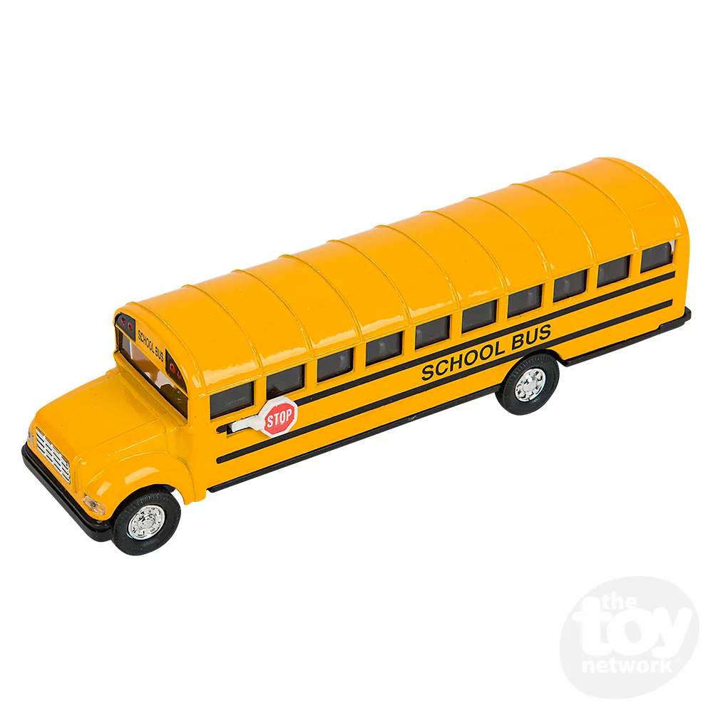 7" Die-Cast Pull Back School Bus - Image 2