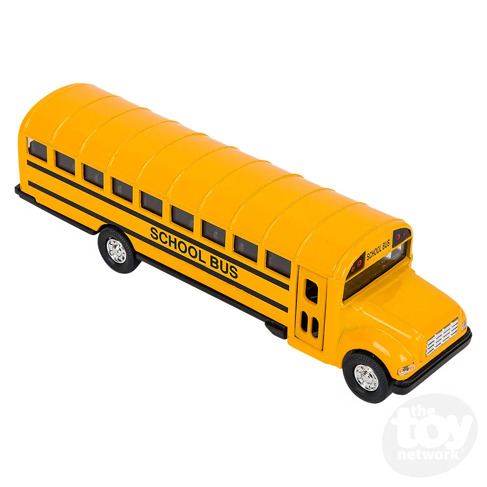 7" Die-Cast Pull Back School Bus - Image 3
