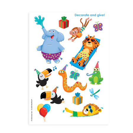 Decorate Your Own Party Animals Card - Image 3