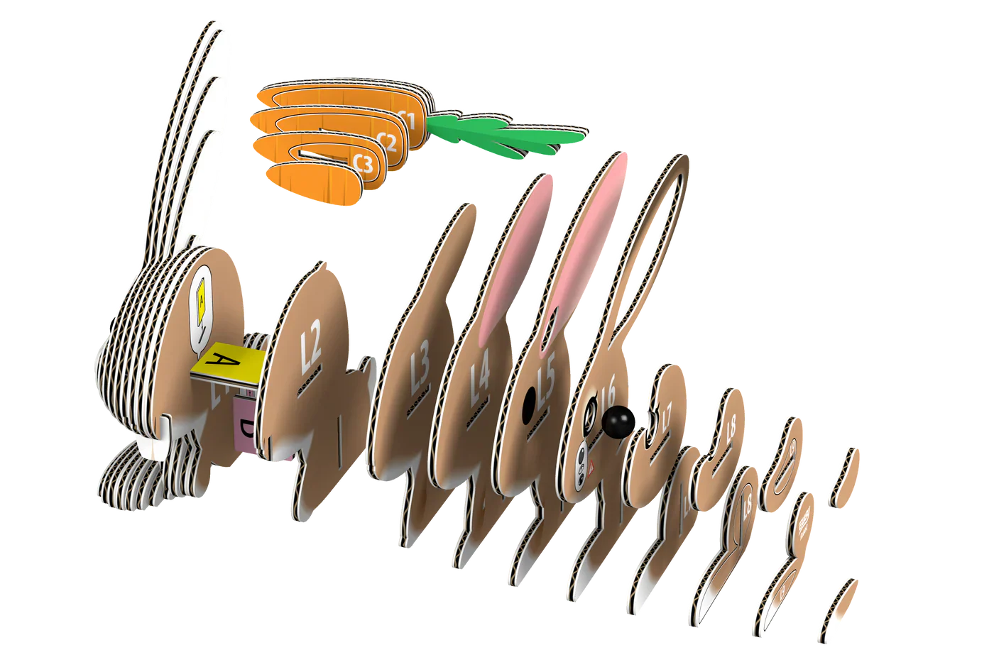 Eugy Rabbit 3D Puzzle - Image 3