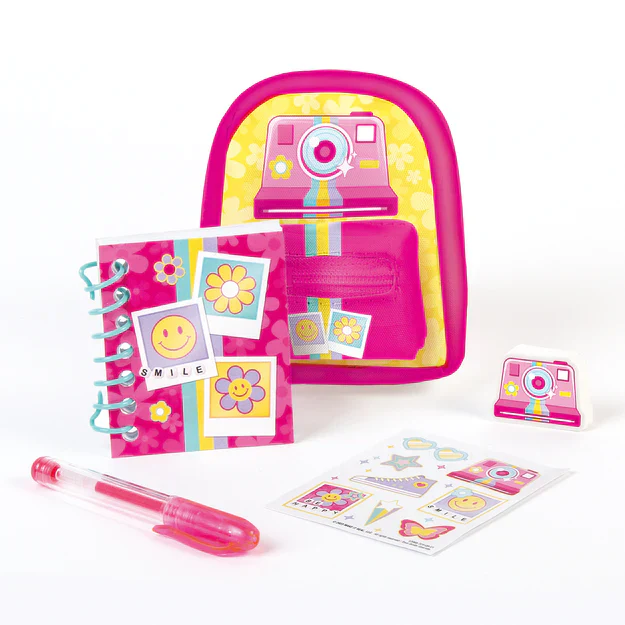 Retro Gamer Mini Backpack Keychain With Stationery - Image 4