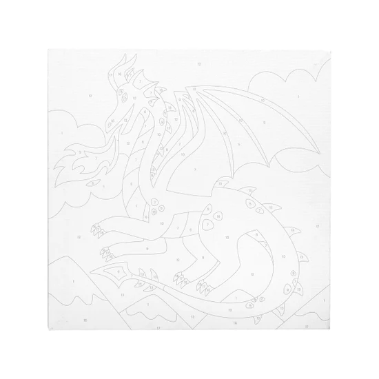 Colorific Canvas Paint By Number Fantastic Dragon - Image 2