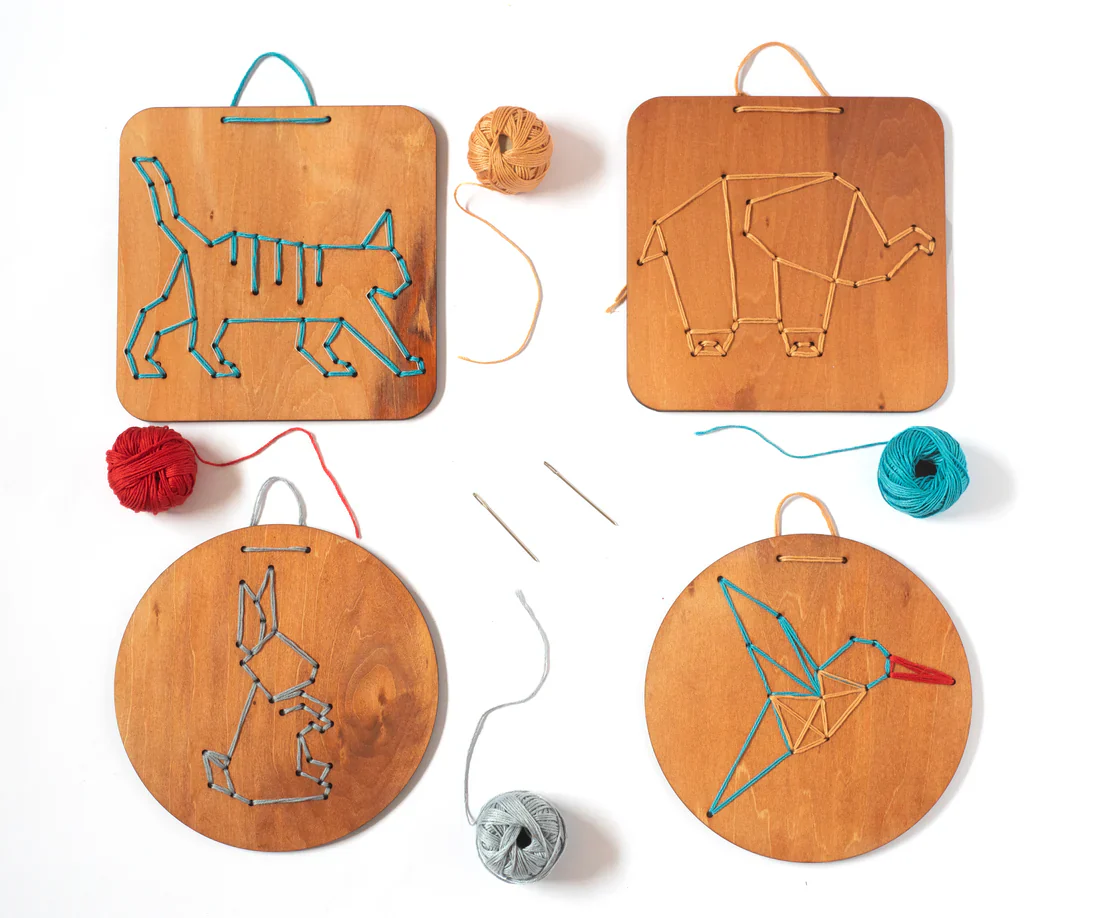 Wooden Embroidery Kit Animals - Image 3